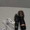 slopehill Mini Dual Voltage Hair Dryer Brush,1000 Watts Travel Hot Air Brush with European Plug, Ionic Hair Dryer and Styler for Women for Home & Salon, Oval Barrel 2 Heat & 2 Speed Settings (Black)