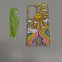 MOSNOVO Case for Samsung Galaxy S24 Ultra, [Buffertech 6.6ft Military-Grade Drop Protection] [Anti Peel Off Tech] Clear TPU Bumper Phone Case Cover Design - 70's Psychedelic Groovy Art