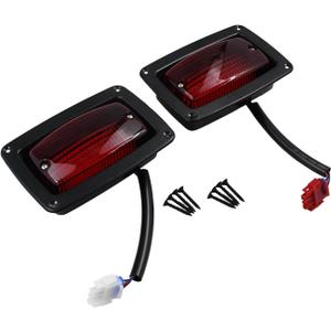 1017035 Golf Carts LED Rear Taillights Kit 12V Compatible with Club Car DS 1982-UP Golf Cart Compatible with Yamaha G14 G16 G19 G22 Golf Cart 3 Wire Wiring Plug Led Tail Lights