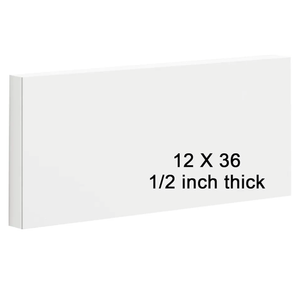HDPE Sheet 1/2-12" x 36" High Density Polyethylene Sheets with Protective Film 1/2 Thick HDPE Plastic Sheet Board Solid Plastic Block for Flat Panel DIY Projects Machining Home (White)