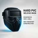 Auto-Darkening Welding Helmet, True Color Large Viewing Screen Welding Mask with Adjustable Headband, 0.1ms Fast Darkening, UV/IR Protection, Breathable Vent System for TIG MIG ARC Welding Grinding