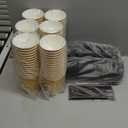 SIUQ 12 oz Coffee Cups-90 Pack Disposable Coffee Cups with Lids and Straws, Insulated Ripple Wall To Go Paper Coffee Cup for Coffee, Hot Chocolate and Hot Tea Drinks - Champagne