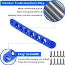 E-cowlboy Grab Handle Inserts Cover+Push Button Knobs Cover Trim for Jeep Wrangler JK JKU Sahara Rubicon Unlimited 2007-2018 Exterior Door Handle Decoration Accessories Aluminum (Blue)