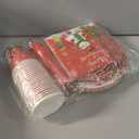 Christmas Paper Plates And Napkins, 144pcs Red Christmas Plates Set Snowman Xmas Tree Disposable Tableware for Winter Theme christmas Holiday Supplies,Serves 24