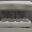 Glass Carafe with Bamboo Lid,35 Oz Beverage Dispensers Carafe,Mimosa Bar Supplies,Clear Glass Pitcher with Name Labels for Iced Tea,Coffee,Juice(Set of 4)