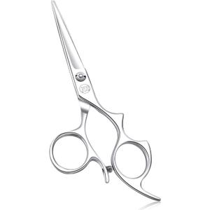 Moontay 6.0" Hair Cutting Shears with Large Finger Holes, Professional Barber Stylist Scissors, Salon Hair Cutting Scissors, 440C Japanese Stainless Steel, Silver