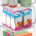 iDesign Stackable Open-Front Storage Bins for Kitchen and Pantry Organization - Set of 3 - Clear