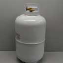Manchester 10504TC5 White Steel Vertical LP Gas Tank - 20 lb. Capacity