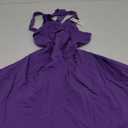 OUGES Women's Halter Neck Floral Summer Casual Sundress, Purple, Medium