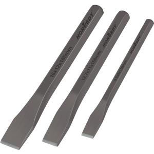 HORUSDY 3-Piece Heavy-Duty Cold Chisel Set, 3/8", 1/2", 5/8" Metal Chisels, Drop-Forged Cr-V Steel for Woodworking, Metalworking, Masonry & Carpentry