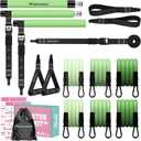 Pilates Bar Kit with Resistance Bands, Multifunctional Pilates Bar for Women & Men with Heavy-Duty Metal Adjustment Buckle, Pilates Home Equipment for Full BodyWorkouts