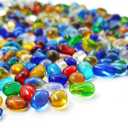 Keedolla 3 LB Glass Fish Tank Gravel Aquarium Fish Tank Stones, Betta Fish Bowl Rocks Gems Marbles Pebbles Gravel for Aquarium, Fish Tank, Vase Fillers, Succulent Plants Decor - Rainbow