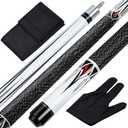 Pool Cue Stick - 58 inch Maple Billiard Pool Stick, 19/20/21 oz 1/2 Maple Pool Cue Stick Kit, 2-Piece Billiard Pool Cue Stick (19 oz)