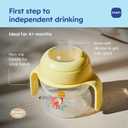 MAM Starter Cup (1 Count), Sippy Cup, Drinking Cup With Extra-Soft Spill-Free Spout and Non-Slip Handles, For Girls 4+ Months, Five Ounces, Pink