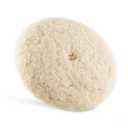 SPTA 8" (200mm) Wool Buffing Pad, Double Side 100% Natural Wool Pad with 5/8-11 Thread for 2-Sided Compound Cutting and Polishing for Automotive, Marine and Epoxies