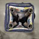 Pamo Babe Travel Foldable Portable Bassinet Baby Infant Comfortable Play Yard Crib Cot with Soft Mattress Breathable Mesh Walls, and Carry Bag Blue