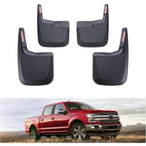 Kiwi Master Mud Flaps for 2015-2020 Ford F-150 (Without Fender Flares), Heavy Duty Mud Guards, Front & Rear Splash Guards, No Drill, 4 Pcs Set
