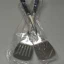 Stainless Steel Spatula Set, 2 Piece Heavy Duty Metal Turner Set, Thickened Solid & Slotted Spatula for Cooking, Heat Resistant Kitchen Utensils for Frying Fish, Eggs, Steak or Pancakes