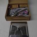 Hibbent All Metal Shower Head, 8'' High Pressure Rainfall Shower Head, Handheld Showerhead Combo with 12'' Adjustable Curved Extension Arm, 10-Spray, 71'' Hose, Adhesive Showerhead Holder, Chrome