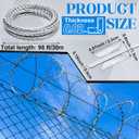 98ft Razor Wire Fencing Concertina Barbed Wire Fence, 18inch D
