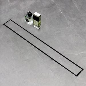 SaniteModar Linear Shower Drain 32 inch Tiled Insert 2 in 1 Panels, 304 Stainless Steel Shower Floor Drain, Brushed Linear Drain with Adjustable Feet and Hair Filter