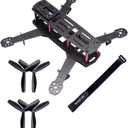 Readytosky 250mm FPV Racing Drone Frame 5 Inch Carbon Fiber Quadcopter Frame Kit with 4mm FPV Frame Arms+Lipo Battery Strap
