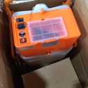 VEVOR Battery Powered 15 Gallon Garden Weed Sprayer with Wheeled Cart, 126FT Hose with Reel, 8 Nozzles, 2 Wands with Lock Trigger, 0-90PSI, 5-6h Spray Time, Wide Mouth Lid, Rotating Wheels with Brake