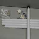 ZMTECH Flag Pole - Upgraded Bracket, 6 FT Stainless Steel Flag Poles for Outside House, Residential or Commerical, Tangle Free Flag Pole Kit for American Flag (Without Flag, White)