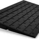 Pyle 3.0" Rise Rubber Threshold Ramp, 2200 Lbs Load Capacity Rubber Ramp for Doorways, Heavy-Duty Portable Design w/Non-Slip Surface for Scooters, Strollers, Indoor Outdoor Use, 42 x 24 x 30 Inches