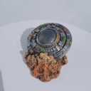 Sunken Spaceship Aquarium Decorations UFO Ornaments Resin Material Betta for Small Fish for Tank UFO Spaceship Aquarium Decor Decorations Betta Fish Tank Decorations Small Resin