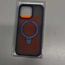 TORRAS Magnetic Ostand for iPhone 15 Pro Max Case, [Military Grade Drop Tested] [Compatible with MagSafe][Buildin Kickstand] Translucent Slim Soft Edge AntiFingerprint 6.7" 2023, Blue Titanium