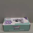 Door Lever Lock (6 Pack) Prevents Toddlers from Opening Doors. 3.25" L * 1.5" W * 4.5" H Easy One-Hand Operation for Adults. Durable ABS with 3M Adhesive Backing. Simple Install, No Tools Needed