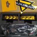 Auxbeam 5inch 68W Amber Fog Light Side Shooter LED Bar with Golden Yellow Spot Flood Combo Beam, Waterproof Offroad Fog Light for UTV ATV Jeep Wrangler Motor Truck Boat