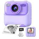 Kids Instant Digital Cameras for Boys and Girls, 1080P HD Dual-Lens Selfie Digital Camera with Print Paper & 32G Card, Christmas Birthday Gifts Toys for Toddler and Teenagers Age 3-16 Years Old