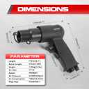 UW-AH150 Short Barrel Air Hammer Kit with Quick Change Retainer and 4 Chisels, 1-5/8 Inch Stroke, 4500 BPM, Light weight