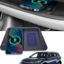 CarQiWireless Wireless Charger for Toyota Highlander Accessories 2014-2019 2018 2017 2016 2015, Center Console Organizer Wireless Phone Charging Pad for 2015 2016 2017 Toyota Highlander Accessories
