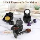Espresso Machine for Nespresso Capsule, Lavazza Blue & Expert Capsule, Coffee Powder, 19 Bar Pump Pressure Makes Authentic Espresso Coffee, Mini Espresso Coffee Maker with Removable Water Tank.