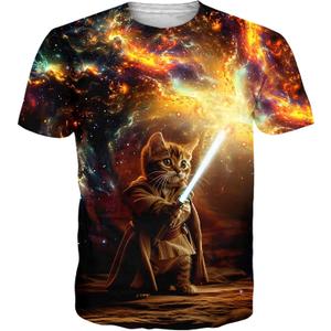 RAISEVERN Mens T-Shirts Cool Novelty Crewneck Short Sleeve Funny Graphic Top Casual Tees for Women (XXL)