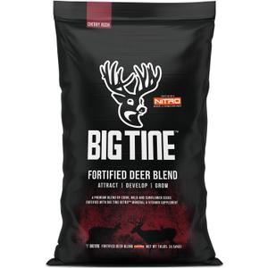 Big Tine Fortified Deer Blend, 10 lbs, Cherry Rush Flavor, Whole Grain Feed, Nitro Mineral Formula, Nutritious, Packed with Vitamins and Minerals, Supports Antler Growth, Gravity or Ground Feeding (EXP 08/31/26)