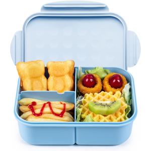 MISS BIG Bento Box,Bento Box Adult,Lunch Box,Ideal Leak Proof Lunch Containers,No BPAs and No Chemical Dyes Bento Lunch Box,Dishwasher and Microwave Safe Lunch Containers for Adults(1900ml Blue)