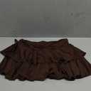 Verdusa Women's Y2k Ruffle Mini Skirt Bow Side Flowy A Line Cute Short Skirts Casual Skorts
M