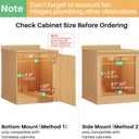 Pull Out Cabinet Organizer, Soft Close Slide Out Solid Wooden Drawers(15"W X 21"D x 6.2''H), Heavy Duty Full-extension Roll Out Shelves for Kitchen Cabinets, Pantry & Closet Organizers and Storage
