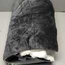 Bedsure GentleSoft Sherpa Fleece Blankets Queen Size for Bed - Thick and Warm Throw for Women and Men, Soft Fuzzy Plush Queen Blanket for Winter, Non-Heated, Charcoal, 90x90 Inches