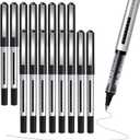 Rollerball Pen Fine Point Pens: 16 Pack 0.5mm Rollerball Pen, Extra Fine Point Pens, Black Fine Tip Liquid Gel Ink Pen Set for Writing, Note Taking, Signature, Office, Journaling, School Supplies