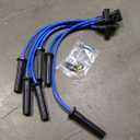 RLP Spark Plug Wires Set Silicone Blue 8.0mm Replacement for Buick Alternate, Pack of 6