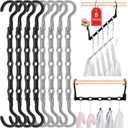 Closet Organizers and Storage, 8 Pack Stronger Space Saving Hangers for 40 Clothes, College Dorm Room Essentials for Guys Girls, Clothes Hanger with 5 Holes, Closet Storage, Magic Home Organization
