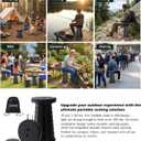 2026 Portable Folding Stool, 440lbs Capacity Telescopic Stool with Storage Bag - Lightweight & Sturdy Camping Chair for Hiking, Fishing, Garden, BBQ