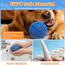 Interactive Dog Toys, Automatic Moving Dog Balls Self Rolling Vibrating Bouncing Ball for Dogs Medium & Large E-TPU Smart Dog Toys Stimulating for Boredom-Blue