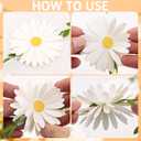 3D Daisy Flower Garland (2PCS) Flower Banner Wildflower Party Decorations Leaves Banner Paper Flower Spring Wedding Backdrop Decor