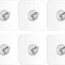 Beeveer 6 Pcs Heavy Duty Adhesive Ceiling Hooks Ceiling Wall Hooks Hangers Without Nails Practical Stainless Steel Waterproof for Indoor Outdoor Home Office Kitchen Hanging Plant